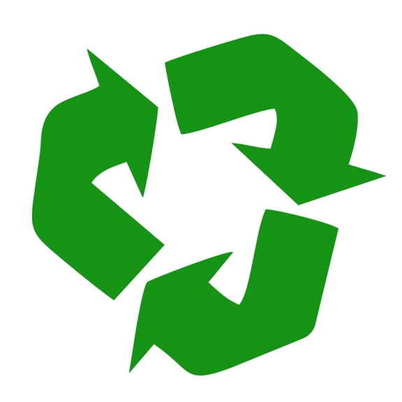 SWETRACE Green Recycle Symbol 6pcs PVC Self Adhesive Decal for Flat Surfaces