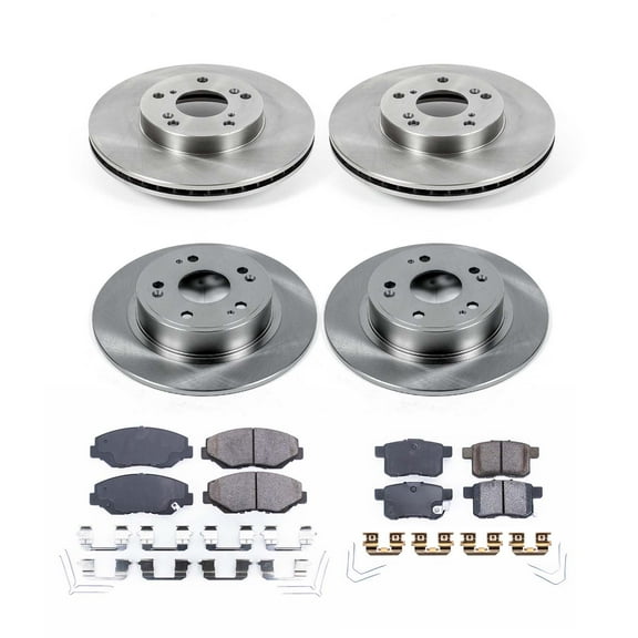 Ultimate Brakes Front and Rear Ceramic Brake Pad and Rotor Kit with Hardware WM81236