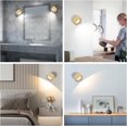 thumbnail image 5 of LED Vägglampa med 360° Justerbar Belysning, 3 Ljusstyrkenivåer, Touchkontroll, Väggmonterad Lampa - 1-pack Trämönstrad färg, 5 of 5
