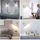 thumbnail image 5 of LED Vägglampa med 360° Justerbar Belysning, 3 Ljusstyrkenivåer, Touchkontroll, Väggmonterad Lampa - 1-pack Trämönstrad färg, 5 of 5