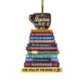 2024 Christmas Tree Decorations Christmas Tree Shape Bookshelf Pendant