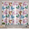 thumbnail image 2 of Ambesonne Butterfly Valance & Curtain, Floral Vibrant Ethnic, 55"x36", Multicolor, 2 of 6