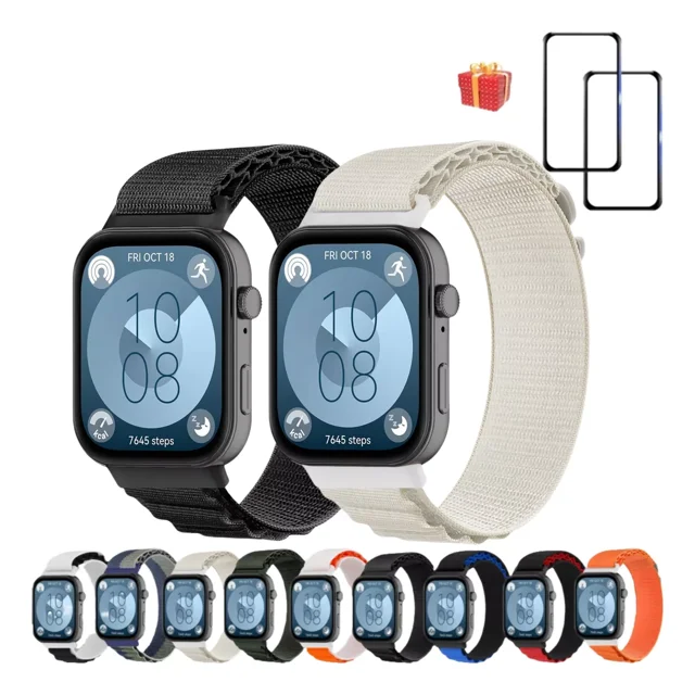 2 Correa Extensible Tela Nylon Para Huawei Watch Fit3+ 2mica