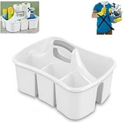 Portable Storage Basket Cleaning Caddy Storage Organizer Tote with Handle for Laundry Bathroom Kitchen Spray Bottles Clothes Brush Supplies Storage