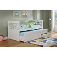 thumbnail image 3 of BEKids Solid Wood Twin Captain Bed with Twin Trundle and 3 Drawers in White, 3 of 3