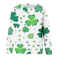 thumbnail image 5 of LEEYNEER Womens Tops St. Patrick‘s Day St Patrick‘s Casual Printed Thin Sweater Long-sleeved Round Neck top/shirt Blouses Shirts Tee, 5 of 5