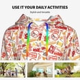 thumbnail image 4 of Kdxio Firefighter Icons Print Womens Oversized Hoodies Sweatshirts Hooded Pullover Tops Sweaters Casual-XX-Large, 4 of 7