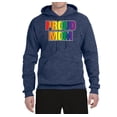 thumbnail image 2 of Rainbow Proud Mom of LGBT | Mens LGBT Pride Hooded Sweatshirt Graphic Hoodie, Vintage Heather Navy, Small, 2 of 3