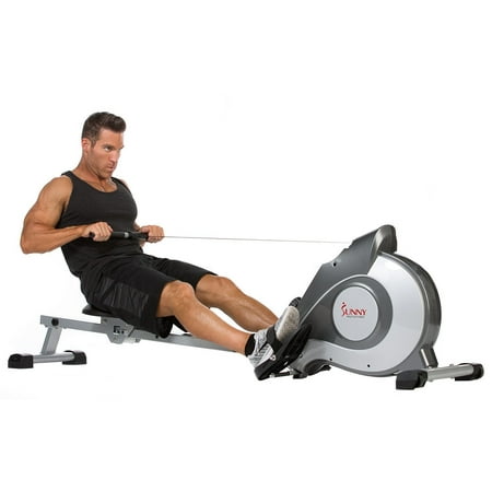 Sunny Health & Fitness SF-RW5515 Magnetic Rowing Machine Rower with LCD (Best Air Rowing Machine)