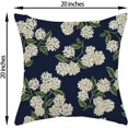 thumbnail image 6 of Navy Blue Spring Pillow Covers 20x20 Inch 2 Pcs Green Yellow Hydrangea Flower Decor Throw Pillows Vintage Floral Seasonal Summer Outdoor Decoration Pillowcase Linen Cushion Cover for Couch Sofa, 6 of 6