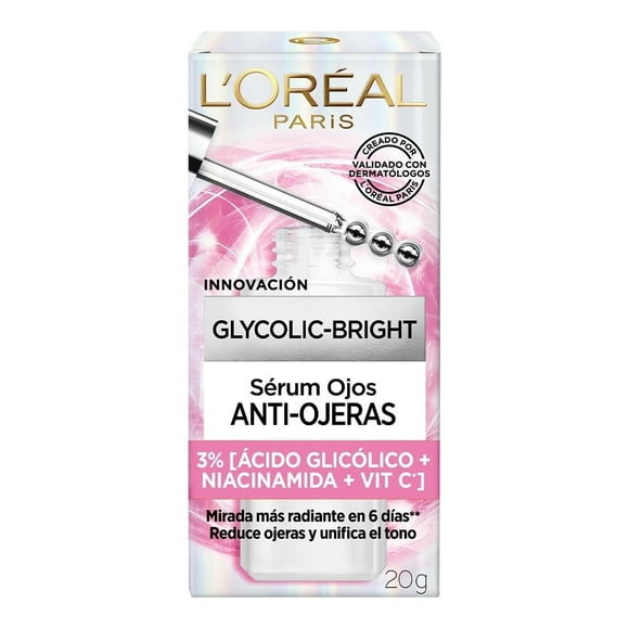 Serum para ojos Loreal Glycolic Bright 20ml