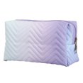 thumbnail image 1 of Neceser estéreo con degradado de cuero PU para mujer, neceser portátil de viaje, neceser para cosméticos, color morado, 1 of 5