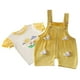thumbnail image 3 of Odeerbi 0-5 Años Niñas Trajes Peto Pato Pantalones Cortos Con Algodón Manga Corta Camiseta Conjunto Verano Correa Romper Jumpsuit Playsuit, 3 of 7