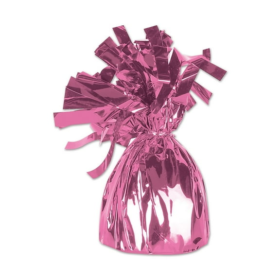 Beistle Club Pack of 12 Metallic Pink Party Balloon Weight Decorative Birthday Centerpieces 6 oz
