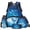 Blue Butterfly, variant on HUIACONG Fire & Ice Football Kids Backpack Set, Complete Kit with Lunch Bag, Water Bottle Holder and Pencil Case, Spacious Daypack for Boys