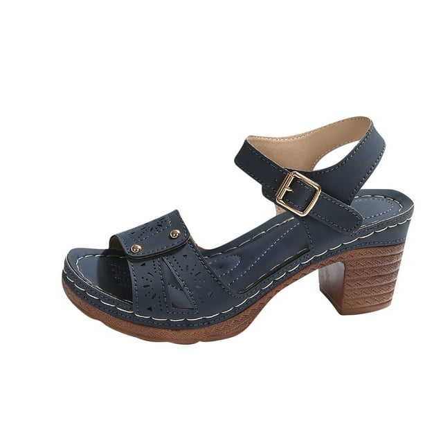 VEKDONE Sandales Habillées pour Femmes Mode Décontractée Tête Ronde Confortables Sandales de Plage Chaussures Décontractées