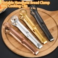 thumbnail image 1 of Pinzas para alimentos de temporada rosa, agarre cómodo, forma de pata de gato, de acero inoxidable, portátiles, de mano, para pan, pinzas para barbacoa, utensilio de cocina, 1 of 8