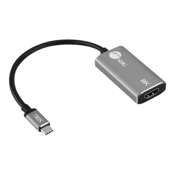 SIIG CB-TC0L11-S1 Type C to HDMI Adapter 8K, USB-C Input to HDMI Output, Unidirectional, Supports 8K 60Hz and 4K 120Hz
