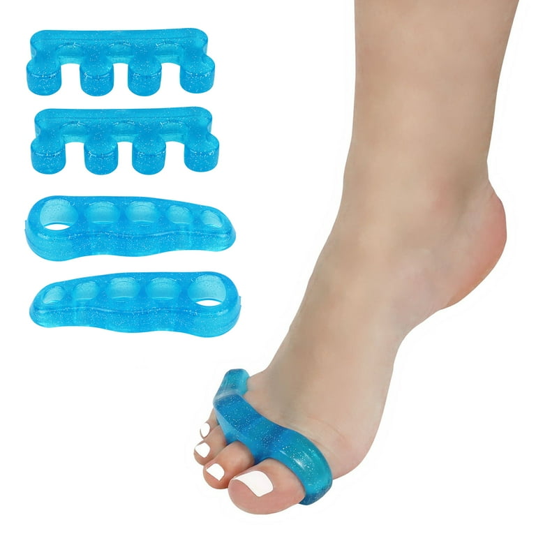 Chiroplax Toe Separator Stretcher Silicone Spreader Spacer for Bunion  Bunionette Relief Hammer Toe Straightener Corrector 2 Pairs1 Pouch 