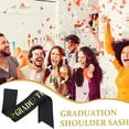 thumbnail image 7 of Class of 2025 Graduation Sash - Black Satin Stole with Gold Glitter Letters, Lightweight Graduation Stole for Commencement, Party, and Cheerleading Celebrations, 7 of 7
