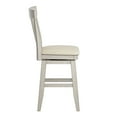thumbnail image 6 of Weston Home Sheena Farmhouse Square Swivel Panel Back 24" Counter Height Stool, Antique White, 6 of 6