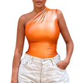 thumbnail image 2 of PMUYBHF 4/July Jumpsuits Fashion Solid Color Bright Color Slim Sleeveless All Jumpsuit, 2 of 8