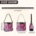 thumbnail image 3 of Blooming Dahlia Women's Tote Bag Convertible Handbags Hobo Shoulder Bag with Zipper Magnetic Snap, 3 of 8
