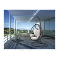 thumbnail image 5 of ACME Simona Hanging Chair, Beige Fabric & Black Wicker, 5 of 5