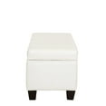 thumbnail image 6 of Westintrends 42" inch Faux Leather Storage Ottoman Bench for Living Room Bedroom Furniture, Cream, 6 of 13