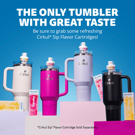 Cirkul 40oz All-Day StrawSip Double-Wall Insulated Stainless Steel Tumbler with Handle, Lilac (Light Purple)