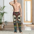 thumbnail image 2 of Honiee Boho Owl for men - a sleek fusion of Straight Pajama Pants, versatile Lounge Pants, and cozy Sleepwear, all rolled into one-Large, 2 of 6