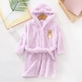 thumbnail image 2 of Dagaeig Boys Girls Kids Flannel Bathrobe,Soft Hooded Sleep Robe with Waist Tie,Cozy Cartoon Pattern,for Boys Girls 2T 3T 4T 5T 6T 7T 8T ,All-Season Loungewear Toddler Pajamas 4-5 Years, 2 of 5