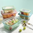 thumbnail image 4 of EastVita 3 Pack Fruit Vegetable Produce Storage Saver Containers with Lid, Large Capacity Sealing Stackable Box, for Salad Berry Lettuce Food Meat Fish Celery, 4 of 8