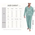 thumbnail image 5 of GIRUNS Men's Pajamas Set Soft Sleepwear Button Down Long Sleeve and Long Pants with Pocket Loungewear Sets Gray Green S, 5 of 7