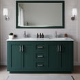 thumbnail image 2 of Wyndham Collection Miranda 66" Plywood Double Bathroom Vanity in Nickel/Green, 2 of 6