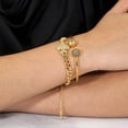 thumbnail image 5 of Pulseras Ajustables Abiertas Bañadas en Oro Amarillo JeenMata Paquete de Dos para Mujer, 5 of 5