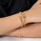 thumbnail image 5 of Pulseras Ajustables Abiertas Bañadas en Oro Amarillo JeenMata Paquete de Dos para Mujer, 5 of 5