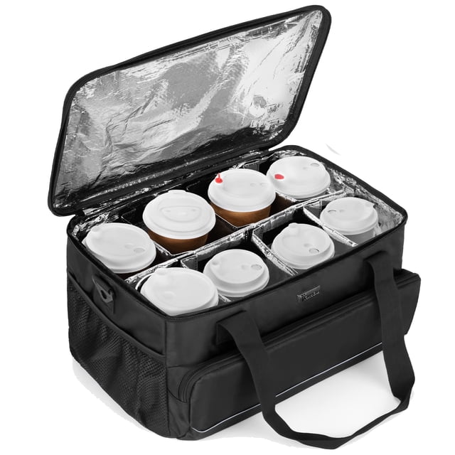 Portabebidas Trunab reutilizable para 8 tazas con separadores ajustables