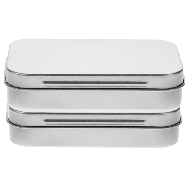 2 uds cajas de almacenamiento de hojalata cajas rectangulares para dulces cajas de embalaje para regalos contenedor de Metal caja organizadora de contenedores de hojalata