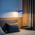 thumbnail image 4 of Plug in Pendant Light: 14.8ft Swag Cord with Rotating Switch, Blue Glass Hanging Lamp Fixture for Kitchen Island & Ceiling Hanging Lights, 4 of 7