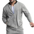 thumbnail image 2 of Men's Casual Jacket Autumn Winter Lightweight Comfortable Zippered Outerwear Stylish Sweater Coat for Daily Wear, 2 of 2