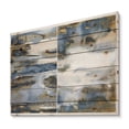 thumbnail image 2 of Designart 'Gold and Dark Blue Abstract Waves III' Modern Print on Natural Pine Wood, 2 of 5