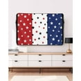 thumbnail image 5 of Red Blue Stars 4th of July Outdoor TV Cover 52 to 55 Inch Weatherproof, Independence Day Retro 600D Oxford TV Covers with Waterproof Zipper, Outside Flat TV Screen Protector Size 52"W x 19"H x 4.5"D, 5 of 7