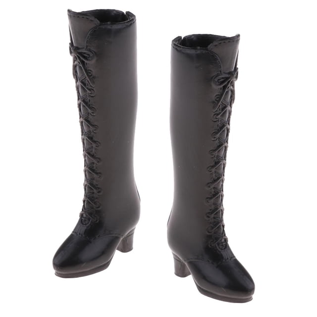 Botas de lluvia de muñeca inteligente 1/ , para muñeca , para accesorios de BJD de (color negro) Hugo Botas de muñeca