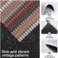 thumbnail image 3 of Brown Boho Geometric Triangles and Rhombuses Pattern Kitchen Rugs Sets Of 3,Kitchen Runner Rugs Non Skid Washable,Decorative Kitchen Floor Mats for Kitchen,Sink,Laundry,17"x30"+ 17"x47" + 17"x59", 3 of 6