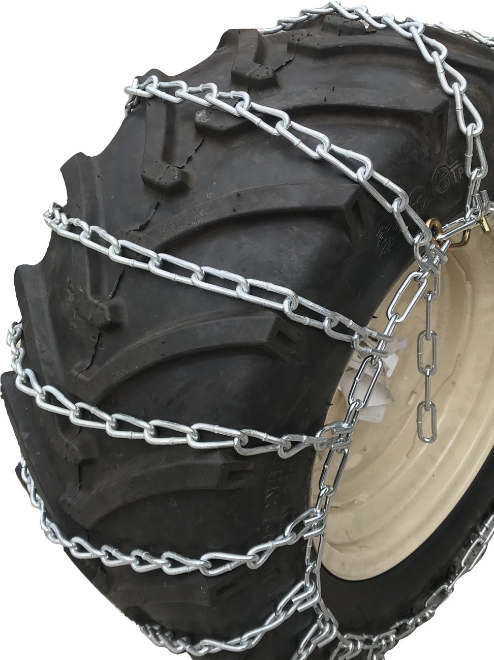 TireChain.com 25 X 8.5 X 14 25 8.5 14 Medium Duty Tractor Tire Chains w/Spring Tensioners 
