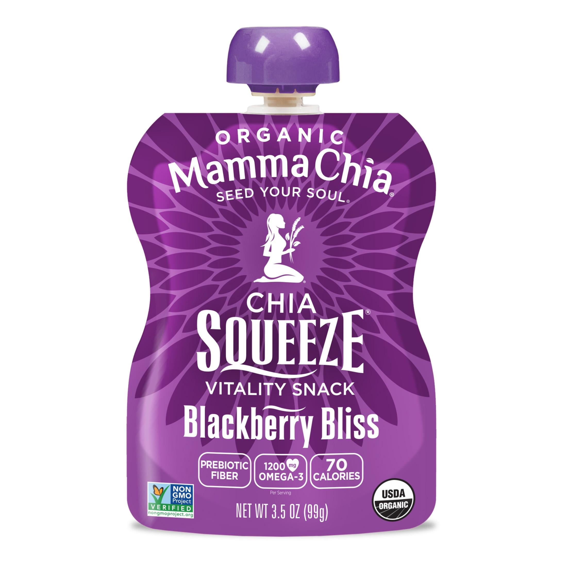 2 pack) Mamma Chia Chia Squeeze Vitality Snack - Blackberry Bliss