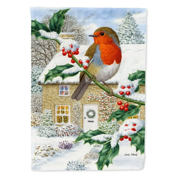 Carolines Treasures ASA2070GF European Robin Flag Garden Size  Small multicolor