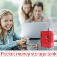 thumbnail image 4 of HLONK Storage Trunks & Bag Kids Bank Locker Safe With Key And Single Digit Lock Metal Money Safe Mini Password Cash Paper Money Savings Box Gift For Kids Boys And Girls Black, 4 of 9