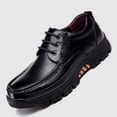 thumbnail image 1 of Zapatos de vestir de negocios negros de cuero para hombre de primavera y otoño, zapatos de hombre de suela gruesa, zapatos de senderismo casuales para exteriores de gran tamaño, 1 of 6